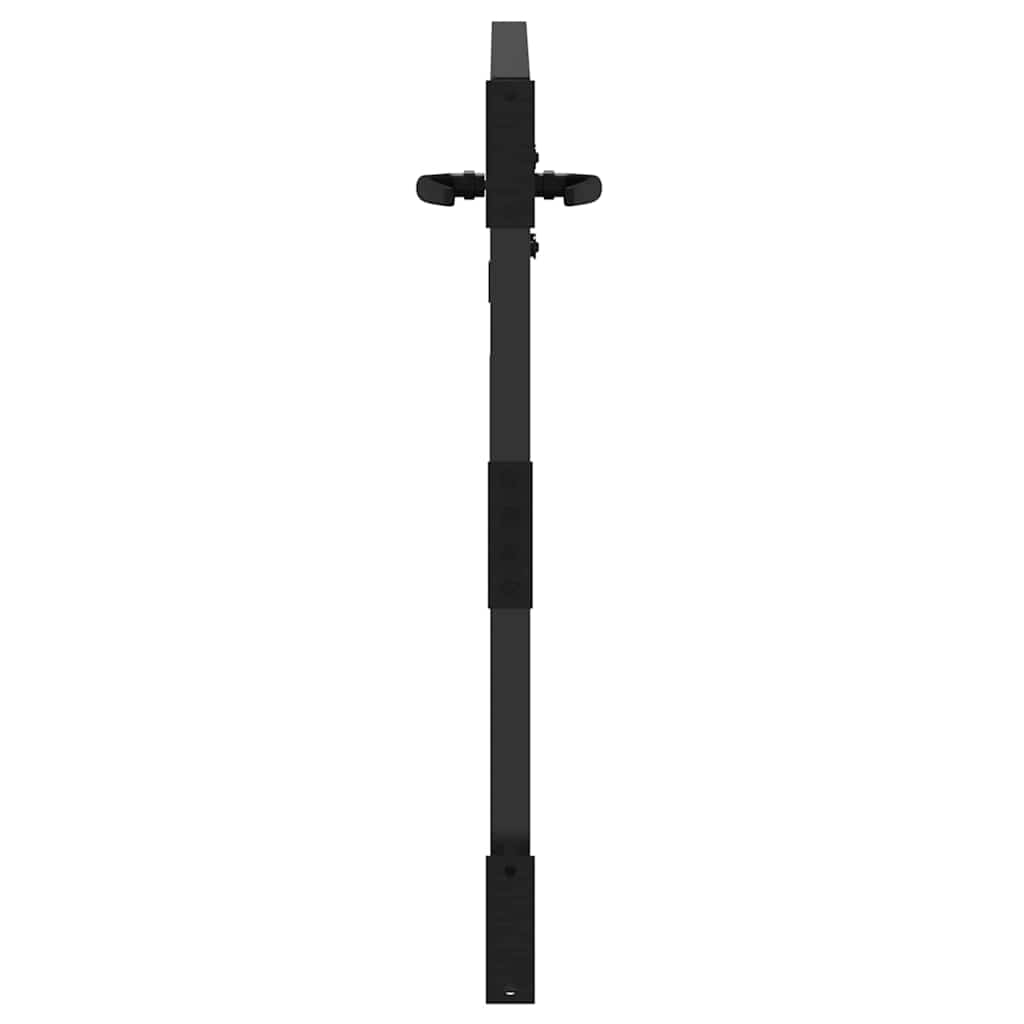 Cancello da giardino con blocco Nero 85 x 100 cm | homemem39