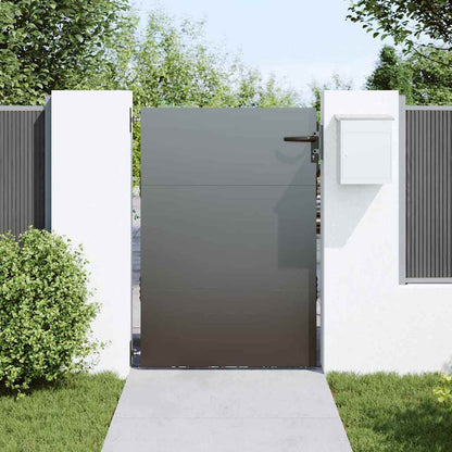 Cancello da giardino con blocco Nero 85 x 125 cm