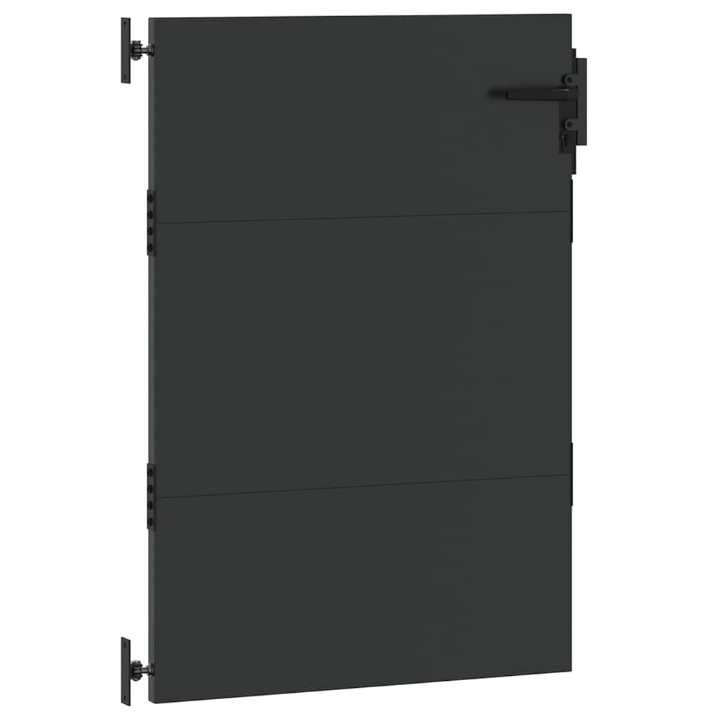 Cancello da giardino con blocco Nero 85 x 125 cm
