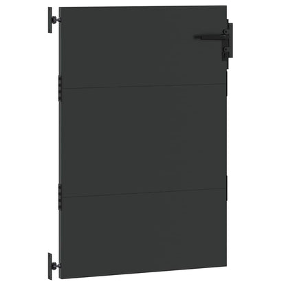 Cancello da giardino con blocco Nero 85 x 125 cm