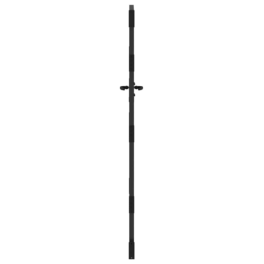 Cancello da giardino con blocco Nero 85 x 125 cm | homemem39