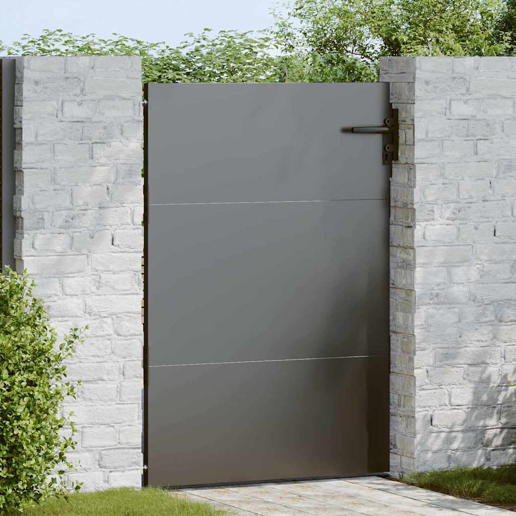 Cancello da giardino con blocco Nero 85 x 150 cm | homemem39