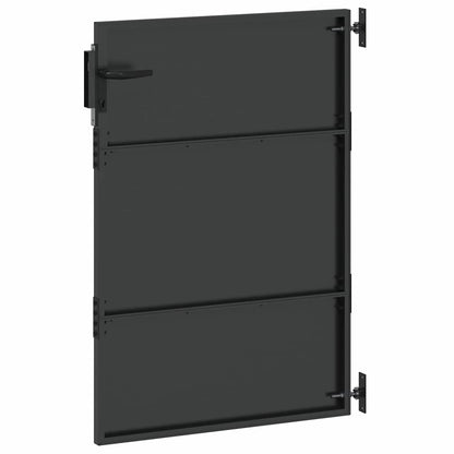 Cancello da giardino con blocco Nero 85 x 150 cm | homemem39