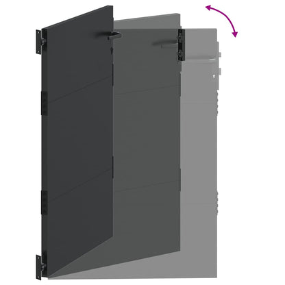 Cancello da giardino con blocco Nero 85 x 150 cm | homemem39