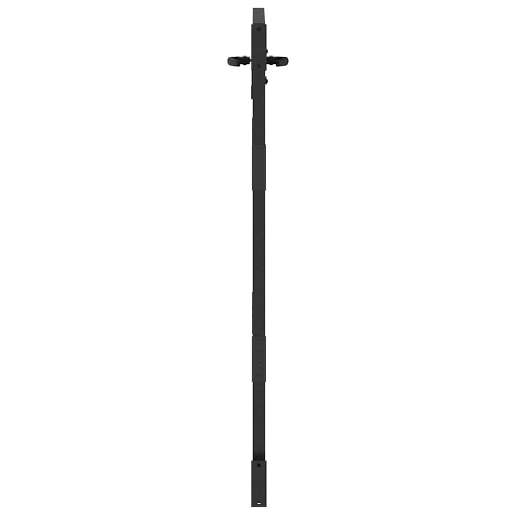 Cancello da giardino con blocco Nero 85 x 150 cm | homemem39