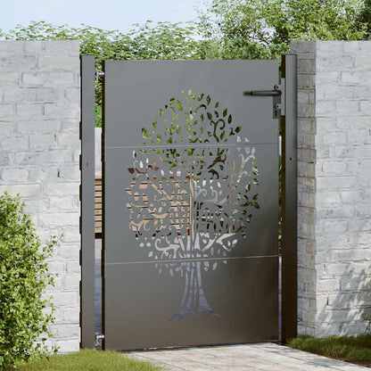 Cancello da giardino con blocco Nero 110 x 155 cm | homemem39