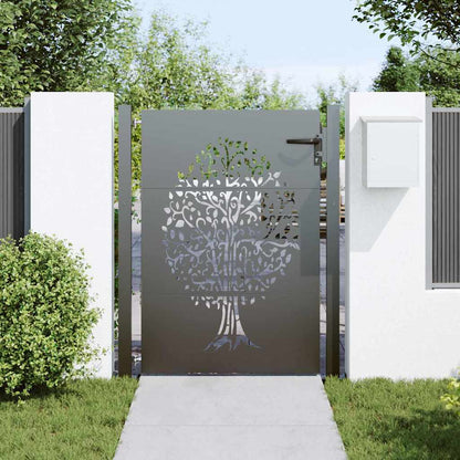 Cancello da giardino con blocco Nero 110 x 155 cm | homemem39