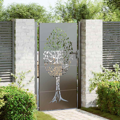 Cancello da giardino con blocco Nero 110 x 180 cm | homemem39