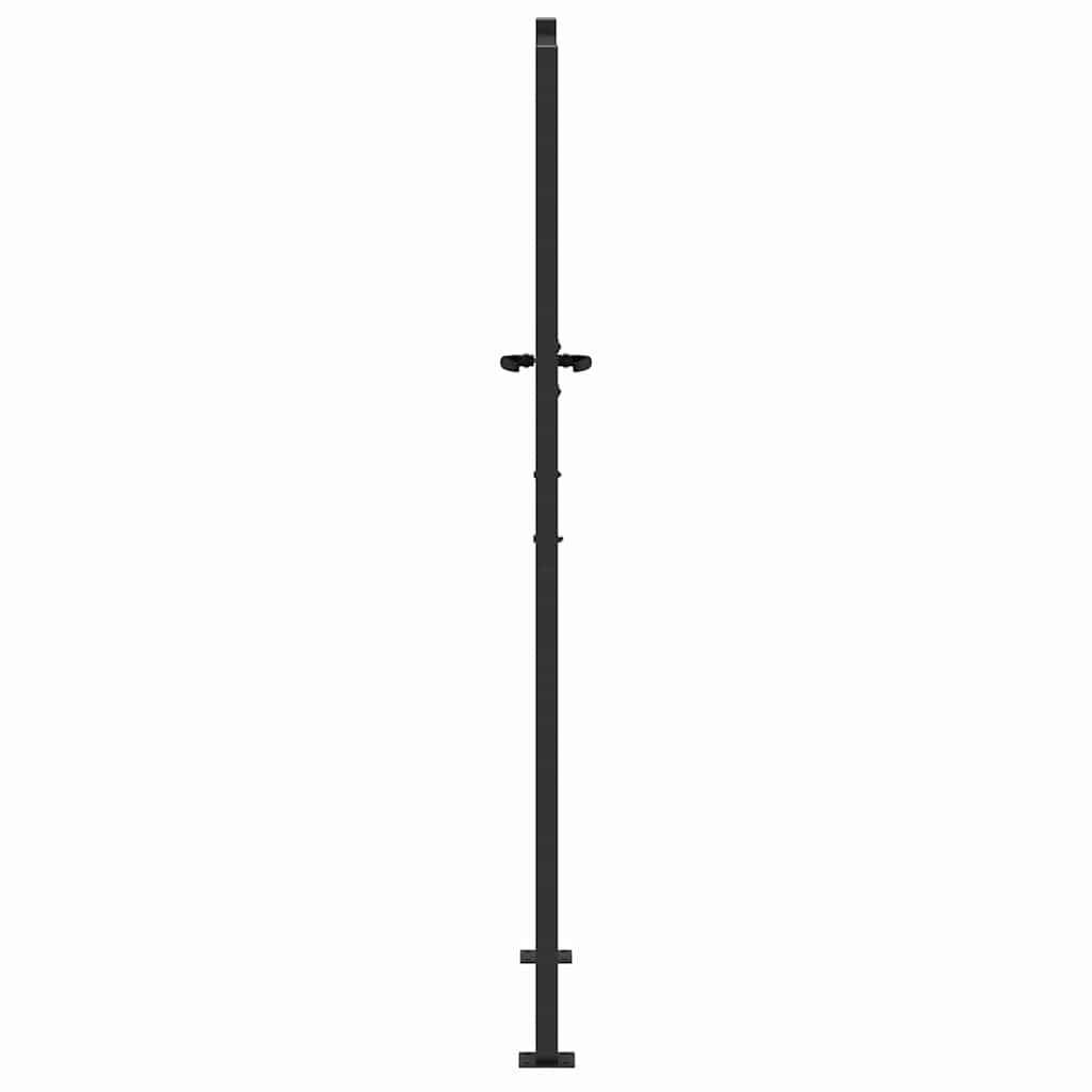 Cancello da giardino con blocco Nero 110 x 205 cm | homemem39