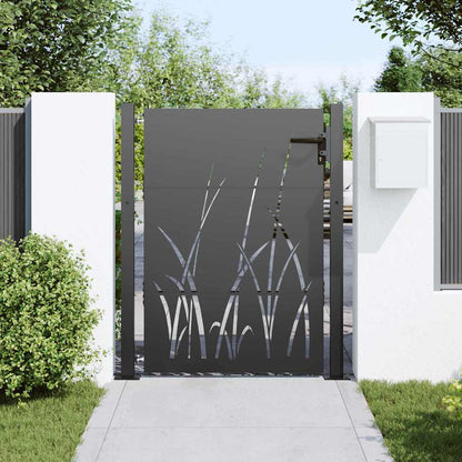 Cancello da giardino con blocco Nero 110 x 155 cm | homemem39