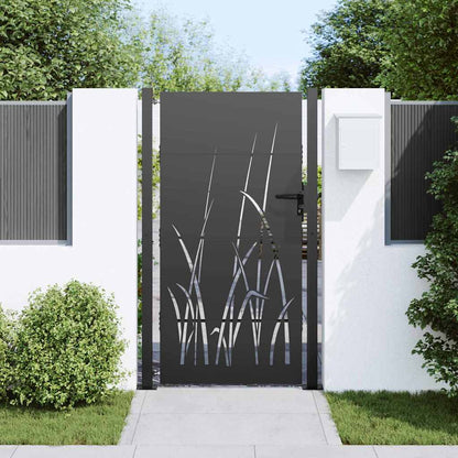 Cancello da giardino con blocco Nero 110 x 205 cm | homemem39
