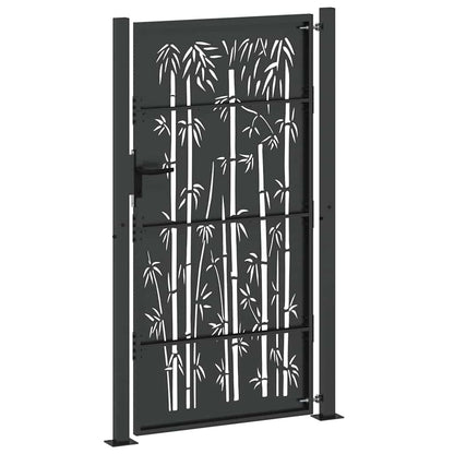 Cancello da giardino con blocco Nero 110 x 180 cm | homemem39