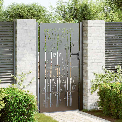 Cancello da giardino con blocco Nero 110 x 205 cm | homemem39