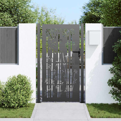 Cancello da giardino con blocco Nero 110 x 205 cm | homemem39