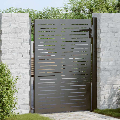 Cancello da giardino con blocco Nero 110 x 130 cm | homemem39