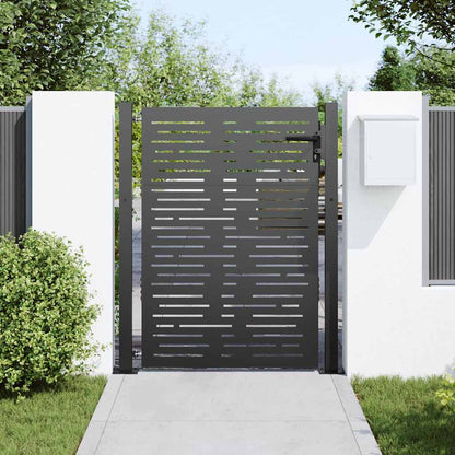 Cancello da giardino con blocco Nero 110 x 155 cm | homemem39