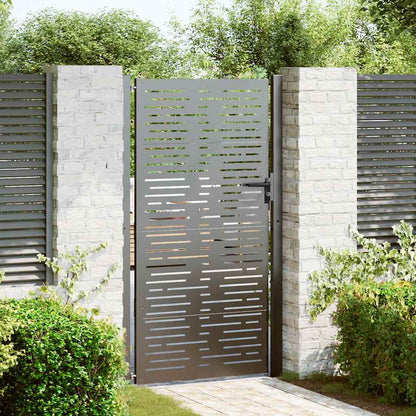 Cancello da giardino con blocco Nero 110 x 205 cm | homemem39