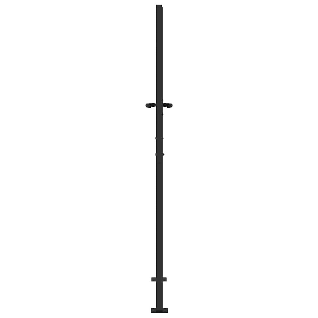 Cancello da giardino con blocco Nero 110 x 205 cm | homemem39