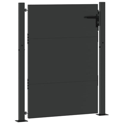 Cancello da giardino con blocco Nero 105 x 130 cm