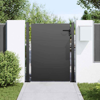 Cancello da giardino con blocco Nero 110 x 155 cm