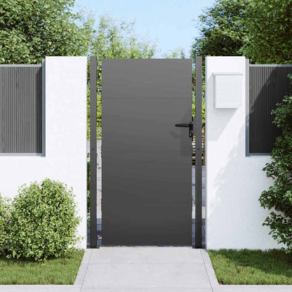 Cancello da giardino con blocco Nero 105 x 205 cm | homemem39