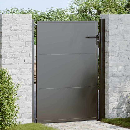 Cancello da giardino con blocco Nero 110 x 130 cm