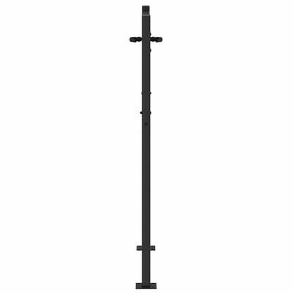 Cancello da giardino con blocco Nero 110 x 130 cm