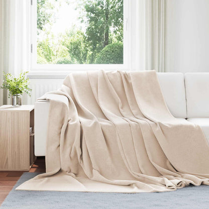 Coperta Beige 240 x 270 cm Panno