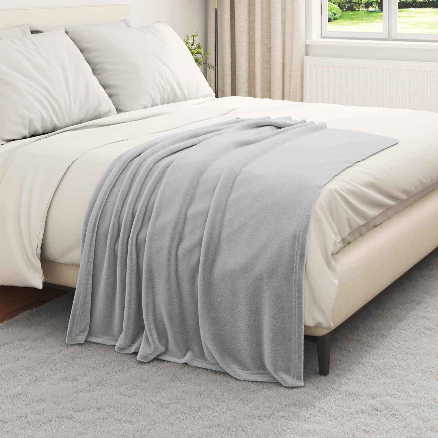 Coperta Grigio 130 x 150 cm Panno