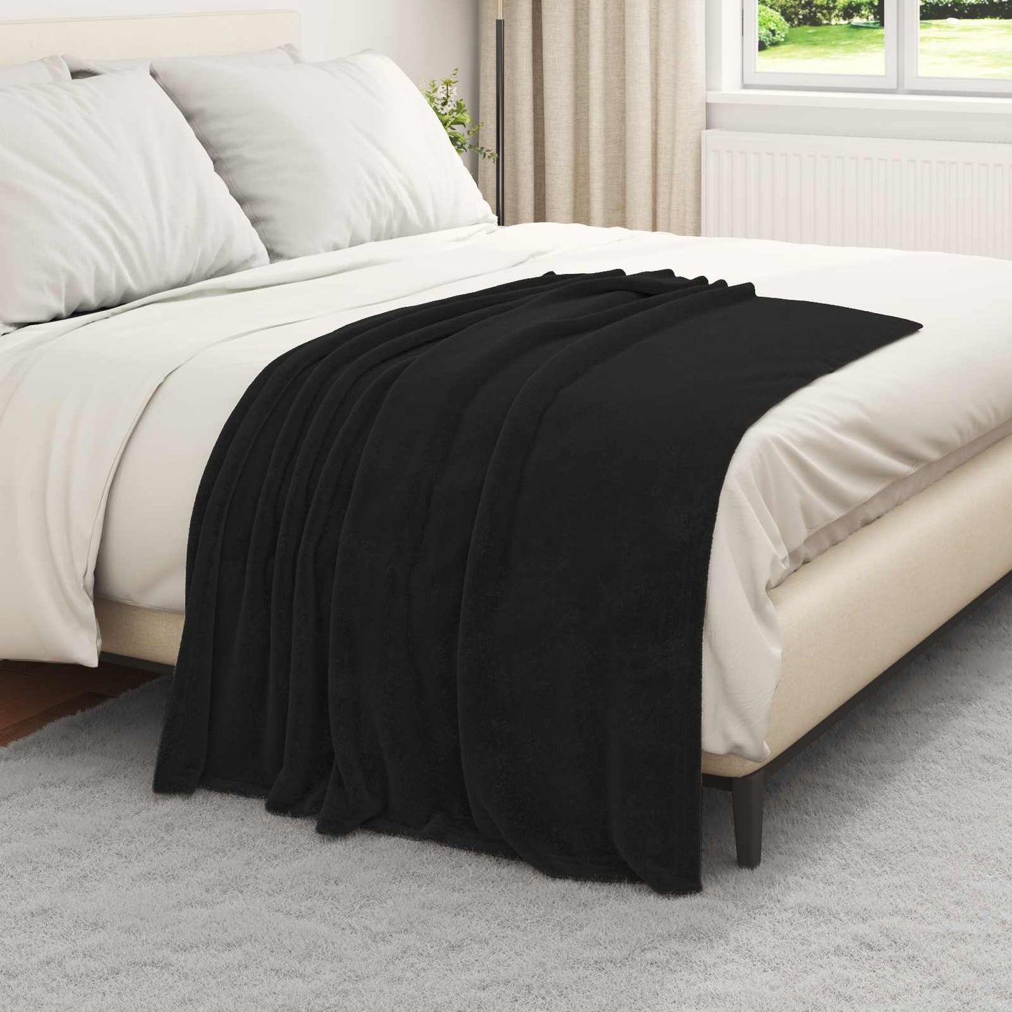 Coperta Nero 130 x 150 cm Panno | homemem39