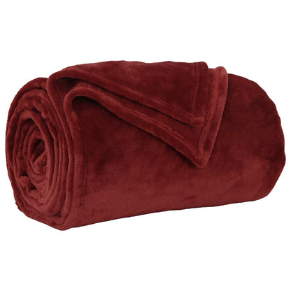 Coperta Rosso Bordeaux 220 x 240 cm Panno