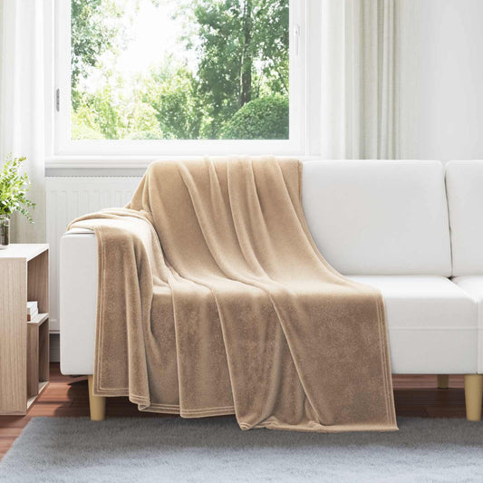 Coperte da Pile 6 pcs Cammello 150 x 200 cm Panno