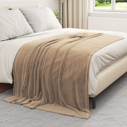 Coperte da Pile 6 pcs Cammello 150 x 200 cm Panno