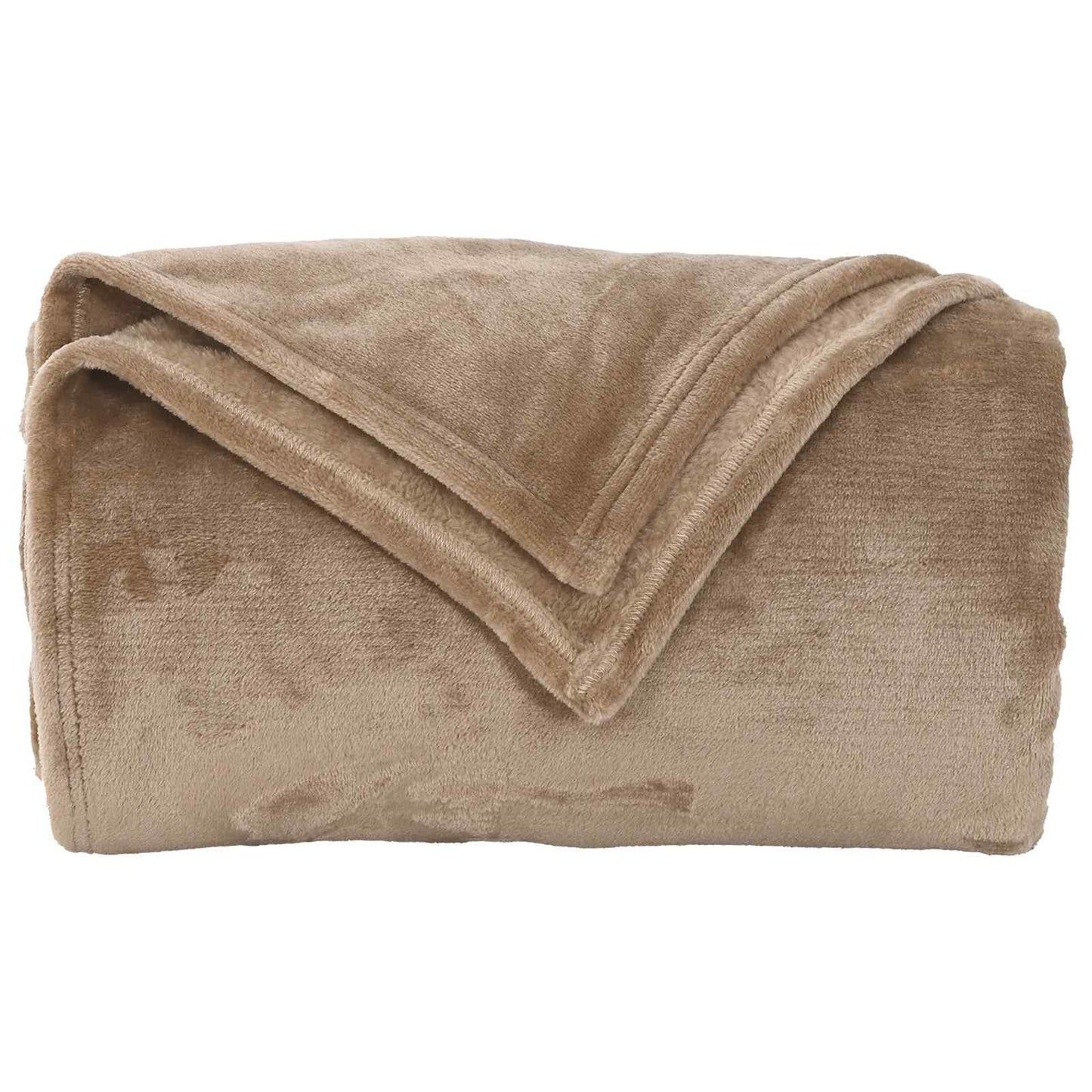 Coperte da Pile 6 pcs Cammello 150 x 200 cm Panno