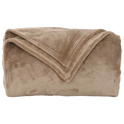 Coperte da Pile 6 pcs Cammello 150 x 200 cm Panno