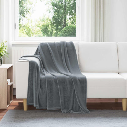 Coperte da Pile 6 pcs Grigio scuro 130 x 150 cm Panno | homemem39