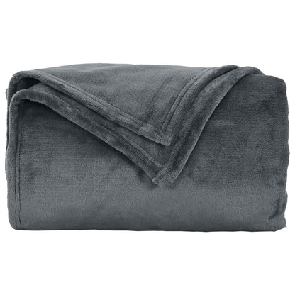 Coperte da Pile 6 pcs Grigio scuro 220 x 240 cm Panno