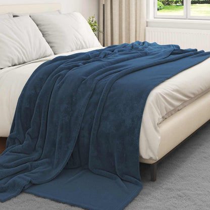Coperte da Pile 6 pcs Blu navy 240 x 270 cm Panno