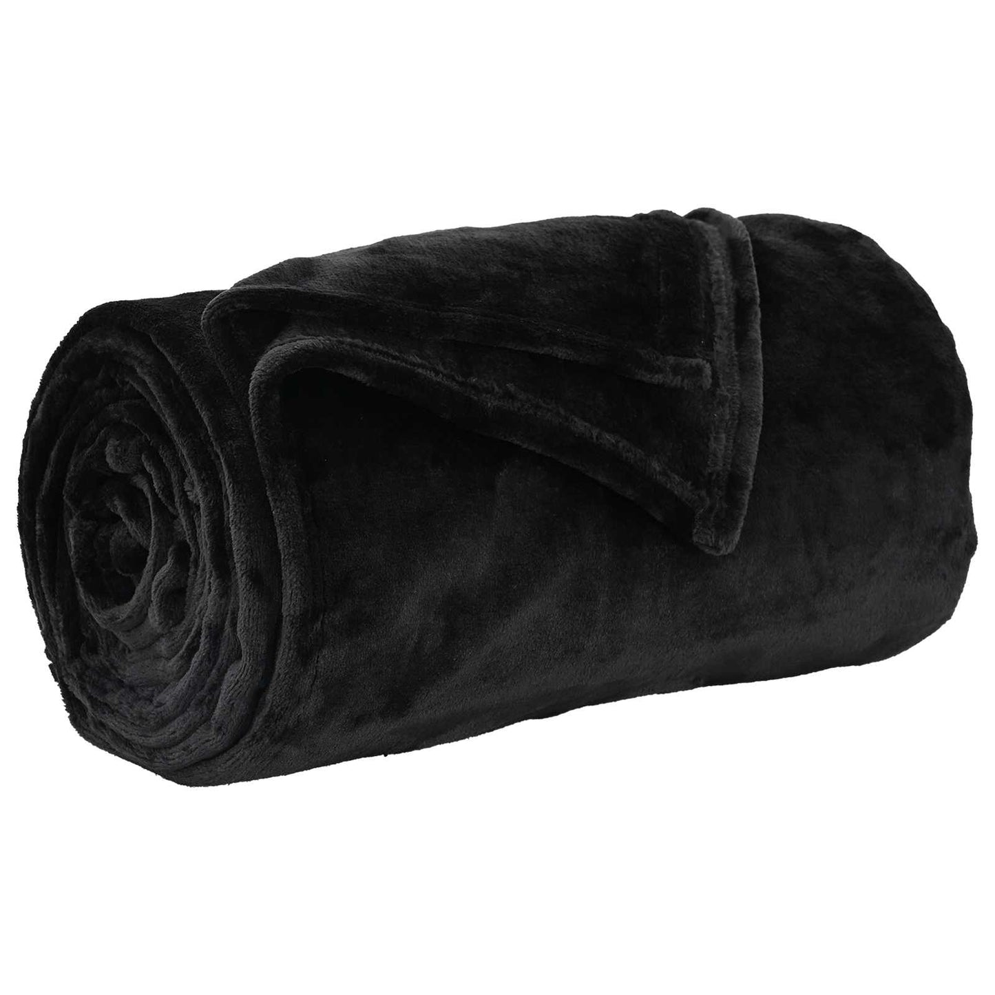 Coperte da Pile 6 pcs Nero 240 x 270 cm Panno