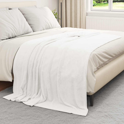 Coperte da Pile 6 pcs Bianco 150 x 200 cm Panno