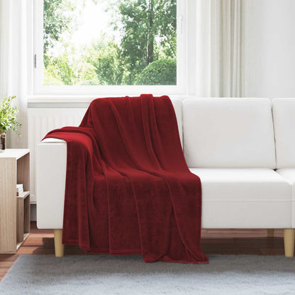Coperte da Pile 6 pcs Rosso Bordeaux 130 x 150 cm Panno | homemem39