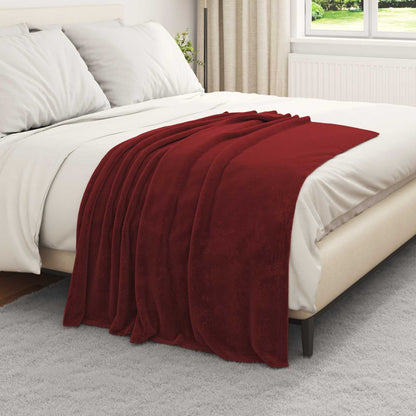 Coperte da Pile 6 pcs Rosso Bordeaux 130 x 150 cm Panno