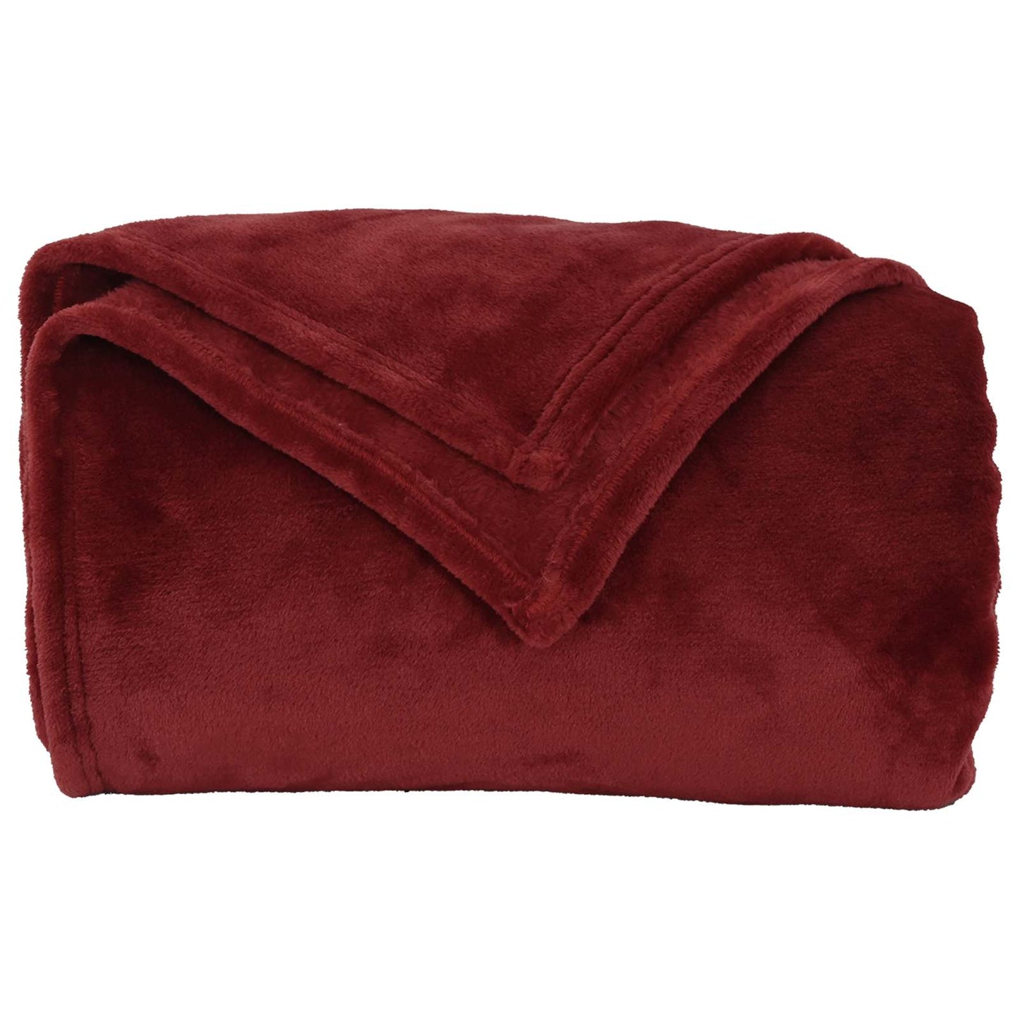 Coperte da Pile 6 pcs Rosso Bordeaux 220 x 240 cm Panno | homemem39