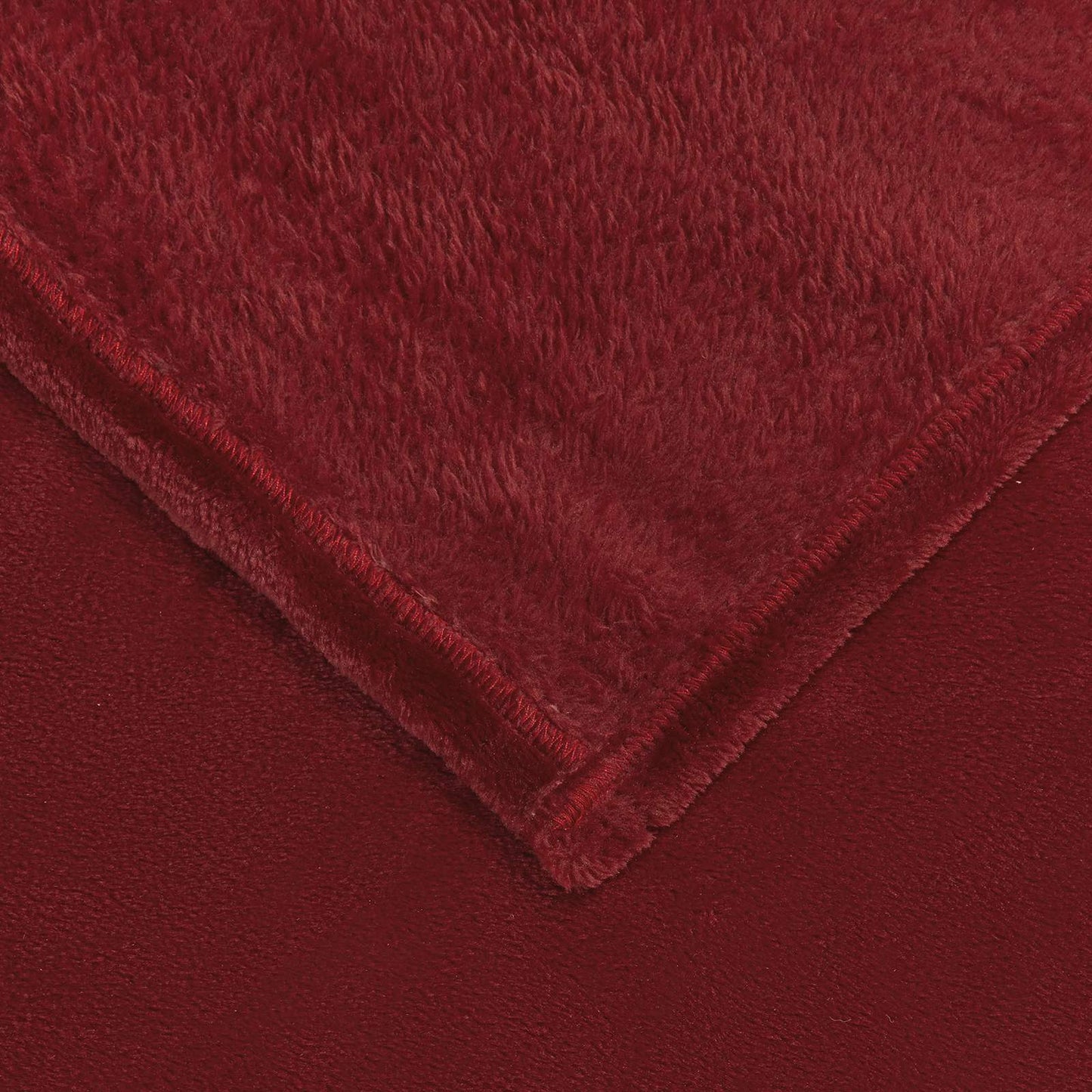 Coperte da Pile 6 pcs Rosso Bordeaux 240 x 270 cm Panno