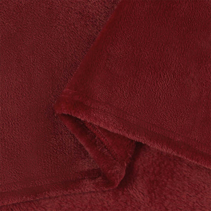 Coperte da Pile 6 pcs Rosso Bordeaux 240 x 270 cm Panno