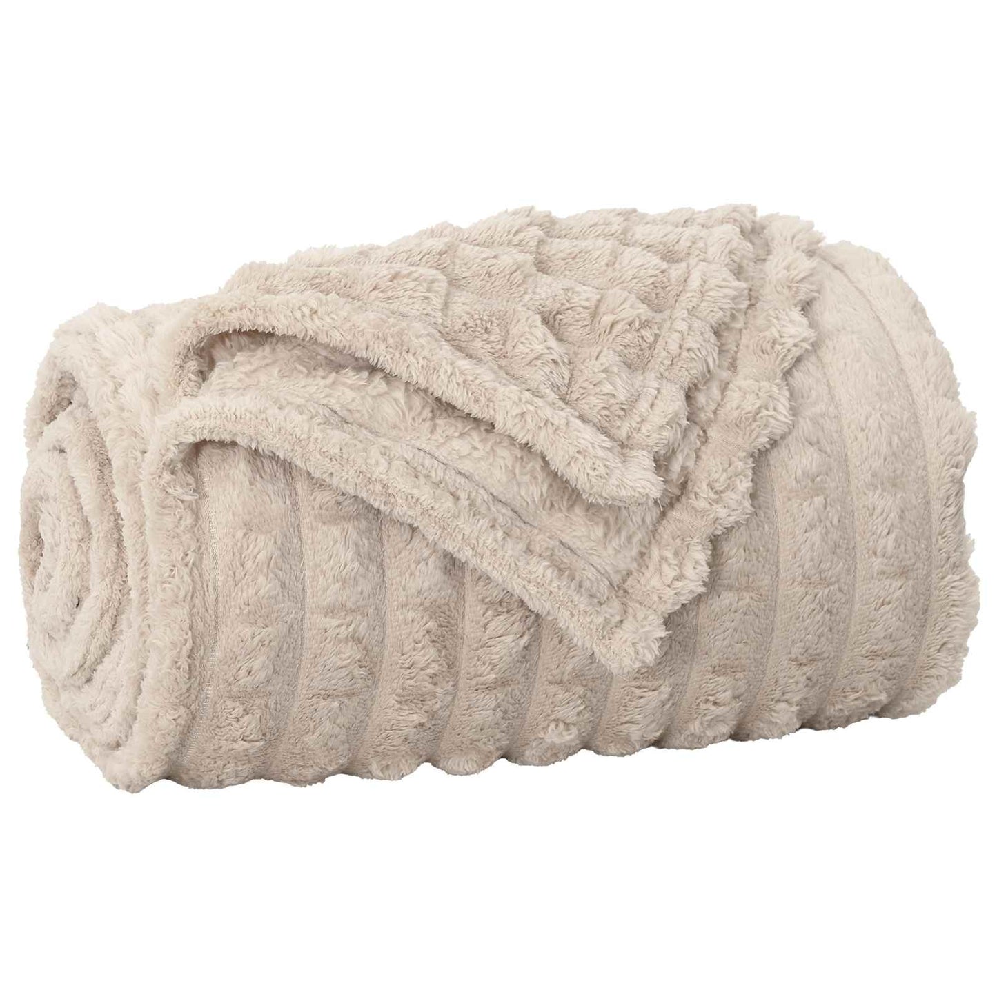 Coperta Beige 150 x 130 cm Panno | homemem39