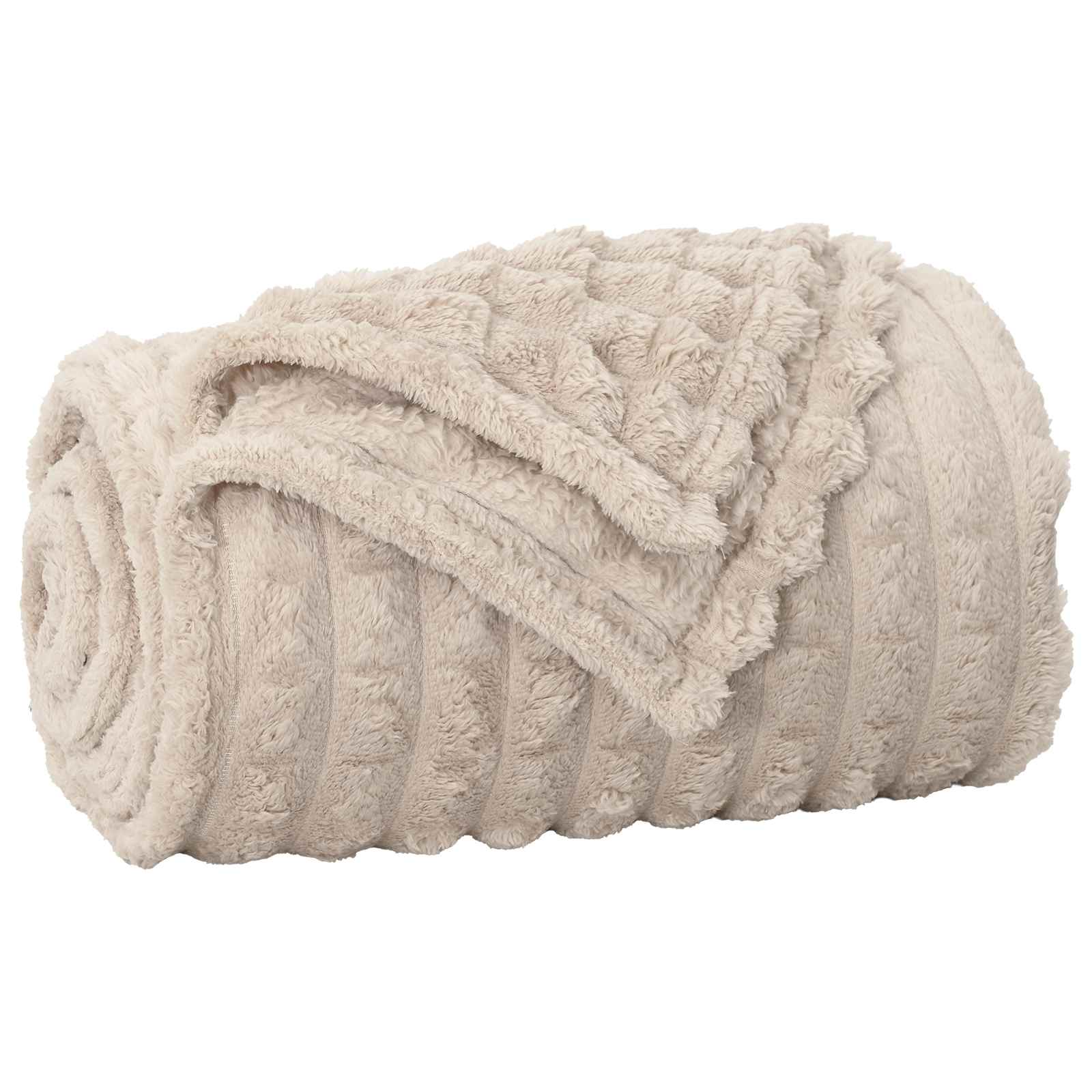 Coperta Beige 150 x 130 cm Panno | homemem39