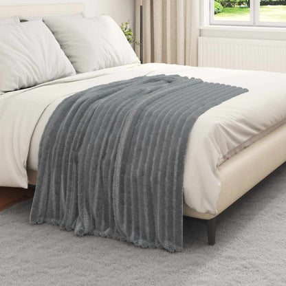 Coperta Grigio scuro 150 x 130 cm Panno