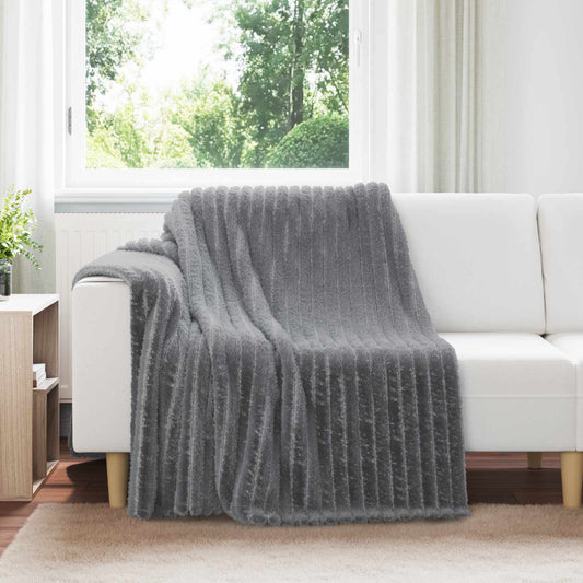 Coperta Grigio scuro 200 x 150 cm Panno | homemem39