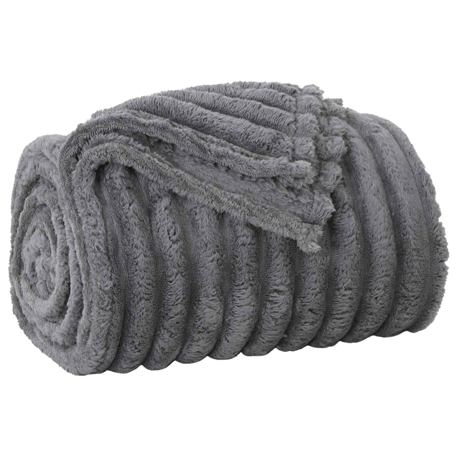 Coperta Grigio scuro 240 x 220 cm Panno | homemem39